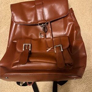 Brown Leather -like Backpack